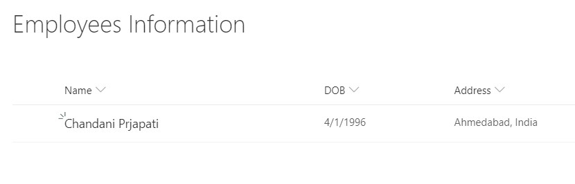 Employee Info Record